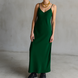 Basic Lennon Zipslip Dress Pine