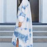 Milio Milano Tie Dye Button Front Caftan Dress