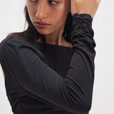 Free People Riley Tee in Black