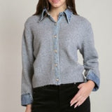 Denim Trim Sweater