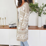 Milio Milano Knit Jacquard "Love" Cardigan Sweater