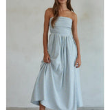 Promenade Dress Denim Blue