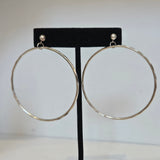 Large Silver Hoops