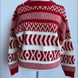 White and Red Sweater