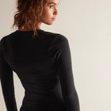 Free People Wide Awake Layering Tee in Black