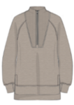 Brushed Half Zip Tunic