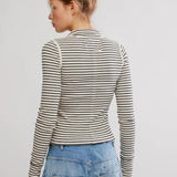 Free People Lake Henley Stripe in Tea Combo