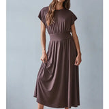 Montauk Flare Midi Dress Chocolate