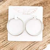Silver Hoops - Large
