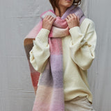 Beaufort Gingham Scarf Lavendar Pink