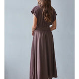 Montauk Flare Midi Dress Chocolate