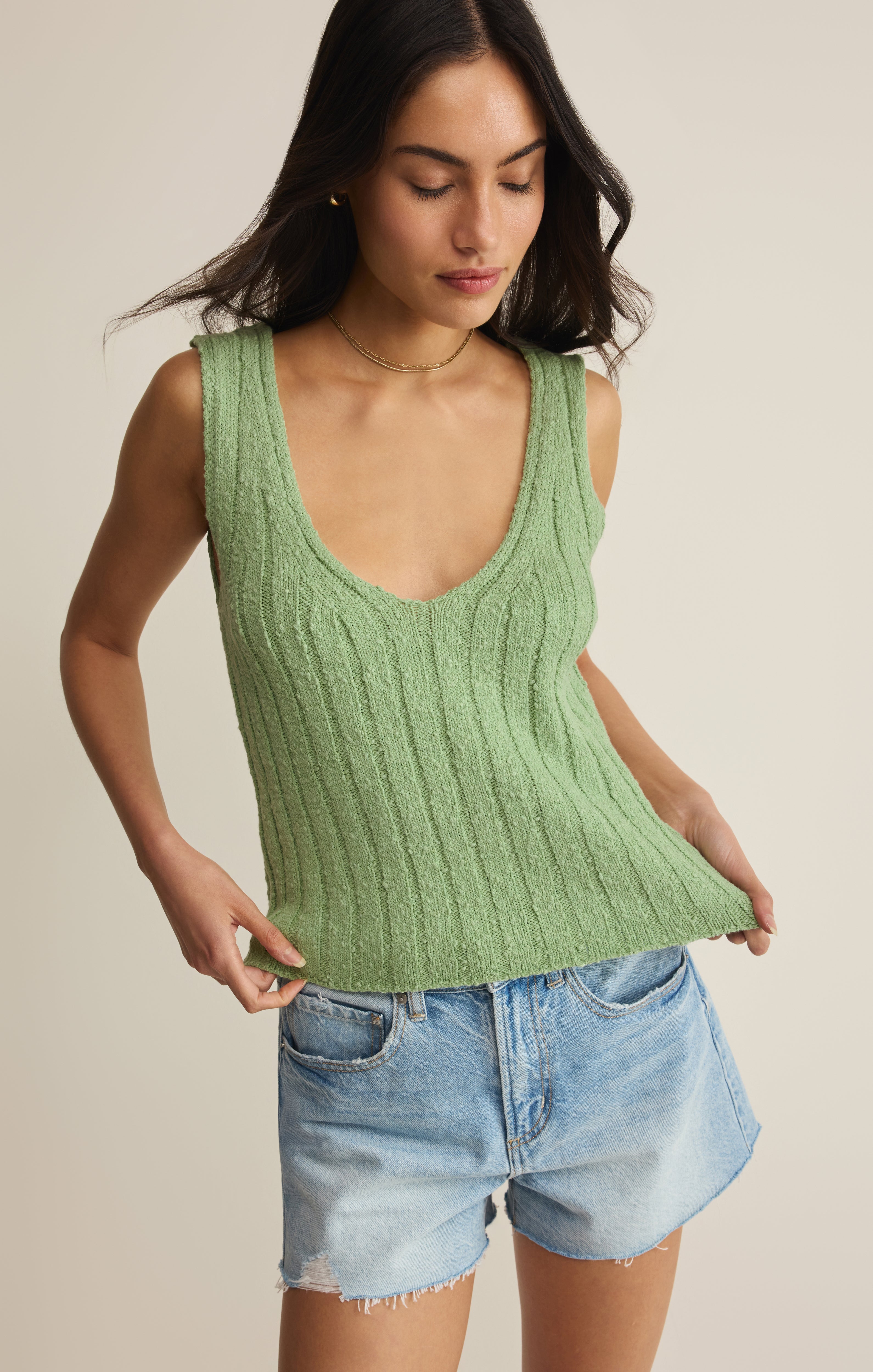 Z Supply Acadia Sweater Tank in Sprout - view 6