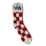 Red Checker Local Beach Cozy Socks