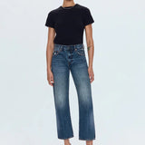 bowed lexi mid rise straight