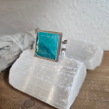 Santorini Medium Square Ring - Silver