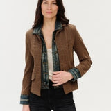Mixed Media Denim Jacket Clarissa Bedford