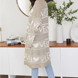 Milio Milano Knit Jacquard "Love" Cardigan Sweater