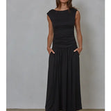 Lionel Ruched Dress Black