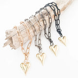 XL plump heart necklace