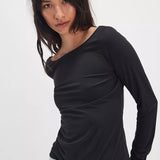 Free People Riley Tee in Black