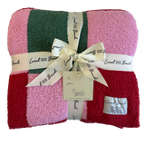 Mixed Check Holiday Stripe Cozy Luxe Home Blanket