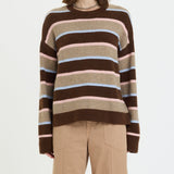 Carlyle Everyday Crew Neck Sweater in Dune Stripe