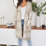 Milio Milano Knit Jacquard "Love" Cardigan Sweater