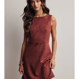 Stretch Suede Mini Dress